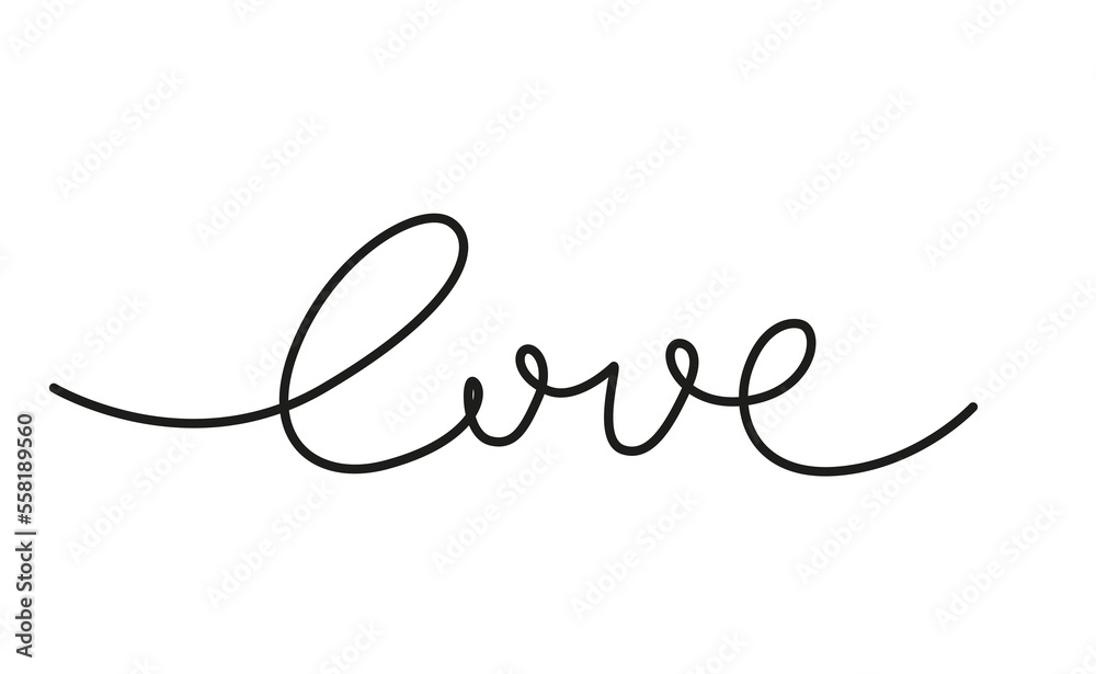 Love. Word love lettering beautiful inscription. Calligraphy love for postcard, sticker, logo Love. Word love lettering beautiful inscription. Calligraphy love for postcard, sticker, logo