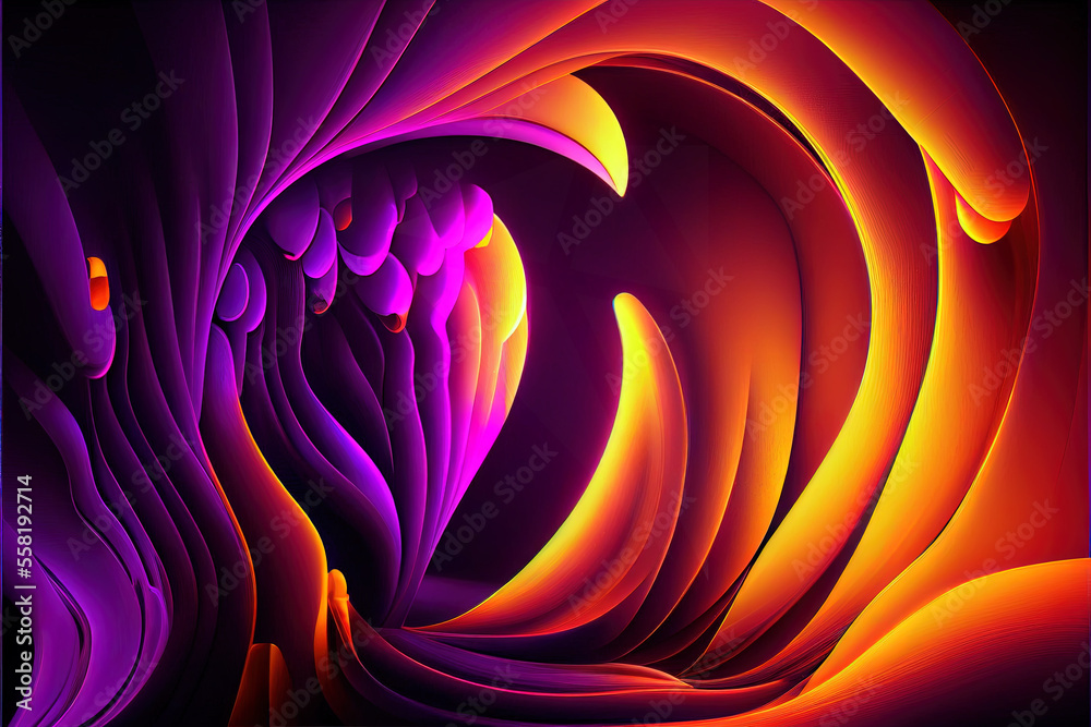 Colorful neon bacground, swirls of light Colorful neon bacground, swirls of light