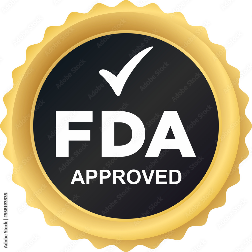 Fda Approved Food And Drug Administration Stamp Icon Symbol Label Badge Emblem Stock 3305