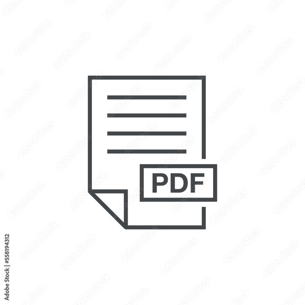 PDF Document Download Icon Vector Template PDF Document Download Icon Vector Template
