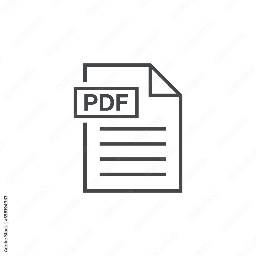 PDF Document Download Icon Vector Template PDF Document Download Icon Vector Template