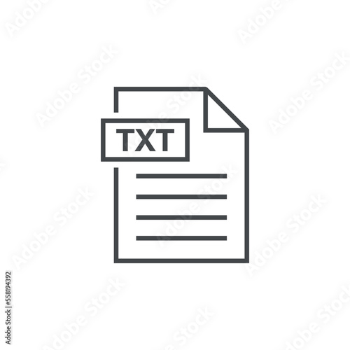 TXT Document Download Icon Vector Template © waniperih