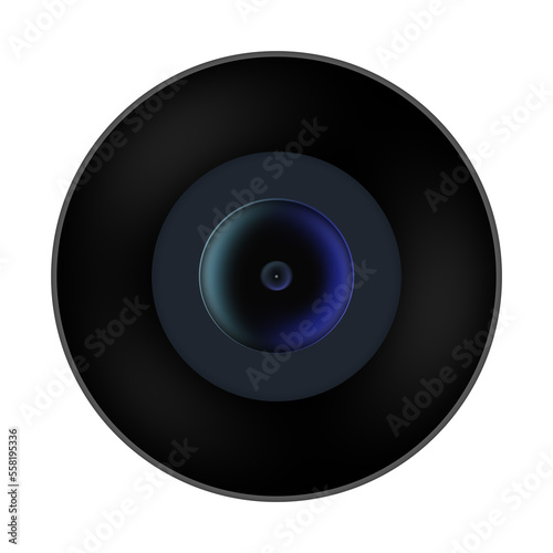 Mobile phone rear camera lens isolated on white background