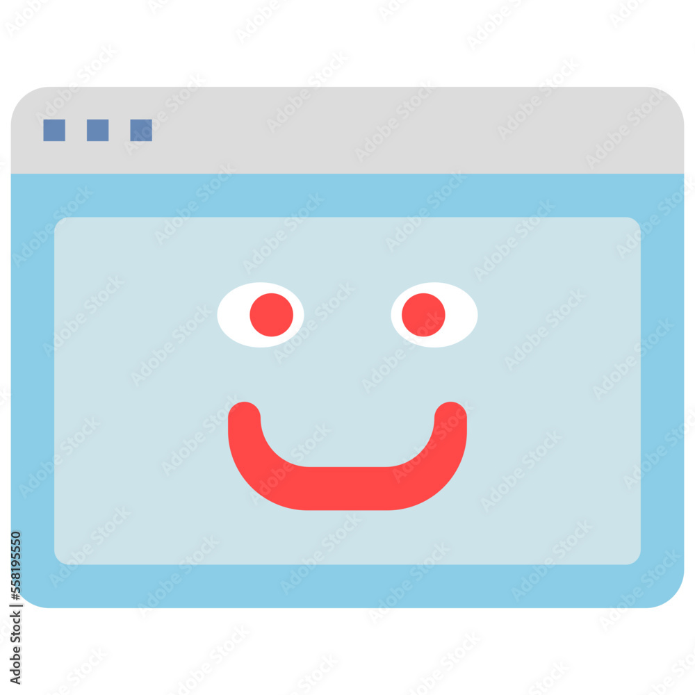 Happy good browser interface icon