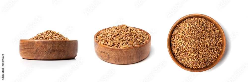 Raw Buckwheat Pile Isolated, Dry Buck Wheat Grains, Russian Kasha Heap, Uncooked Buckwheat Cut Out Raw Buckwheat Pile Isolated, Dry Buck Wheat Grains, Russian Kasha Heap, Uncooked Buckwheat Cut Out