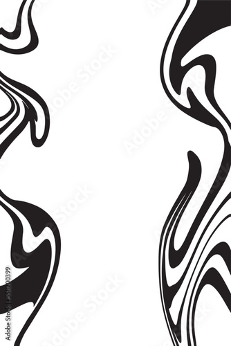 Hand drawn abstract borders for brochures  posters or invitations. Liquid marble texture  isolated vector illustration