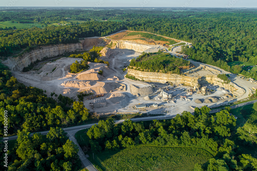 Aerial View of Southern Indiana Quarry 
