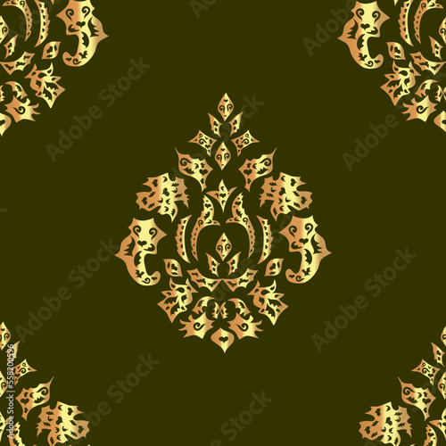 seamless pattern with vintage elements on colorful background