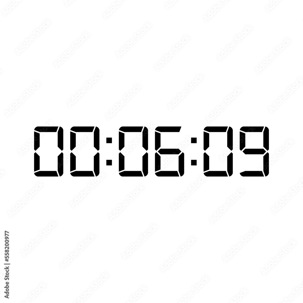 Digital clock icon vector design illustration. Digital clock icon vector design illustration.