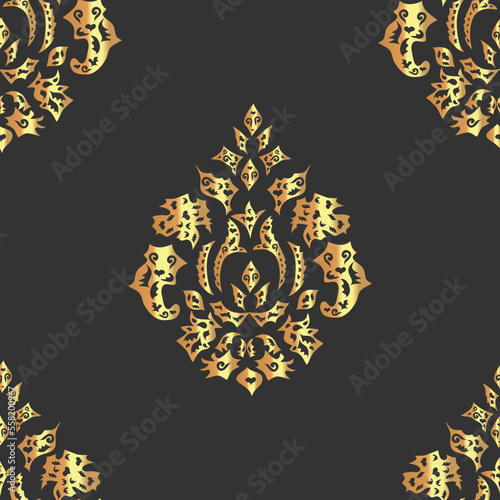 seamless pattern with vintage elements on colorful background