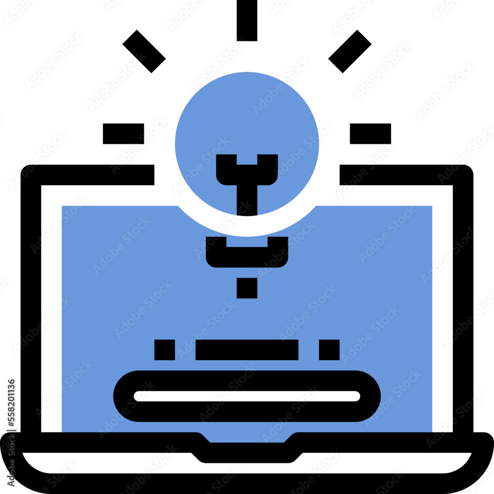 Computer idea icon Computer idea icon