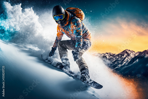 Snowboarding extreme sport