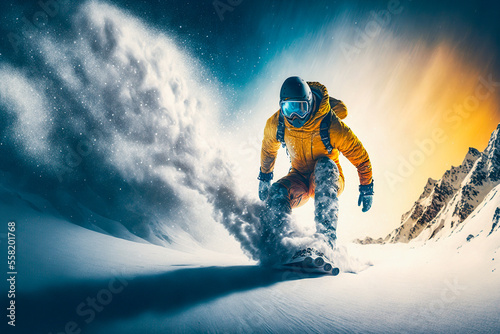 Snowboarding extreme sport