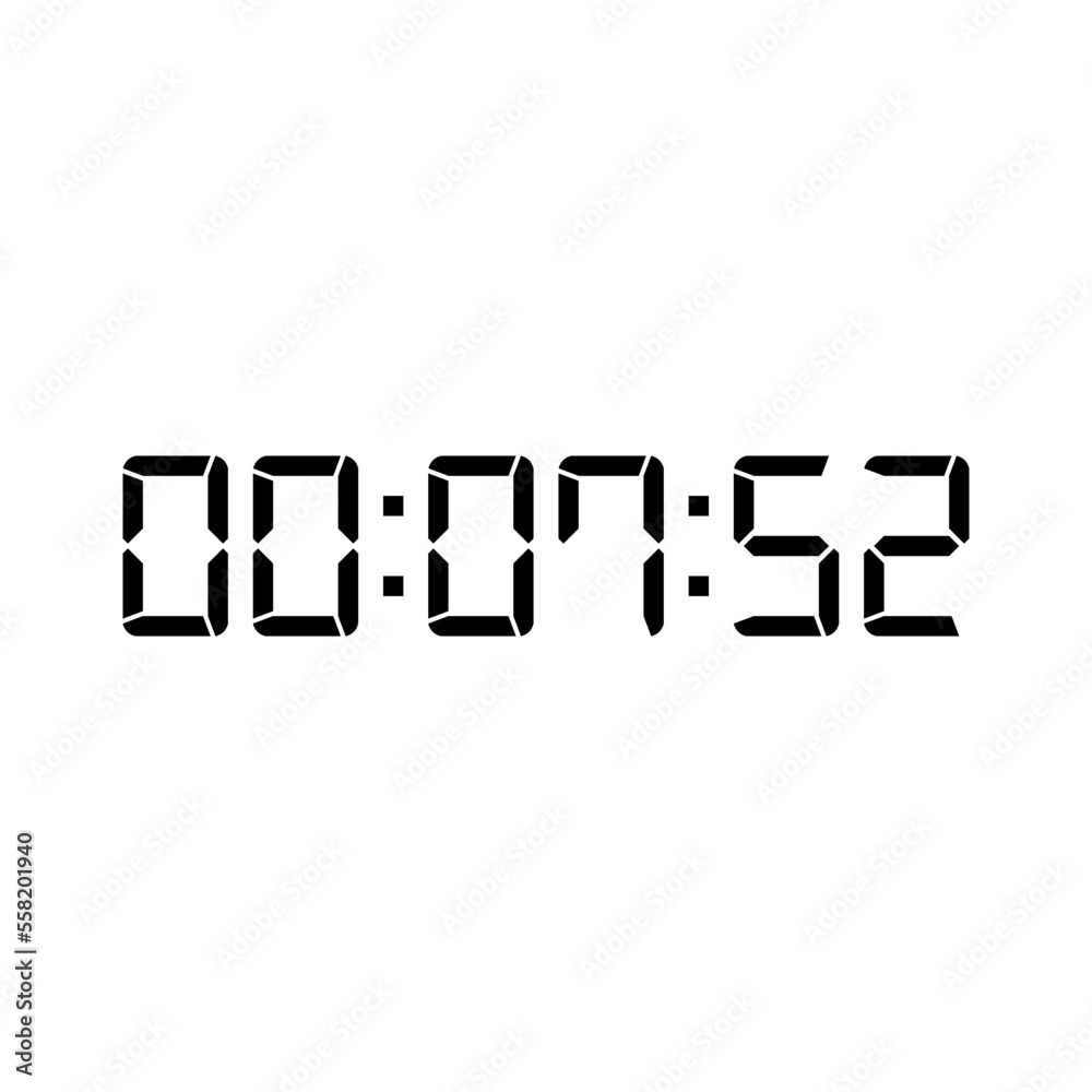Digital clock icon vector design illustration. Digital clock icon vector design illustration.