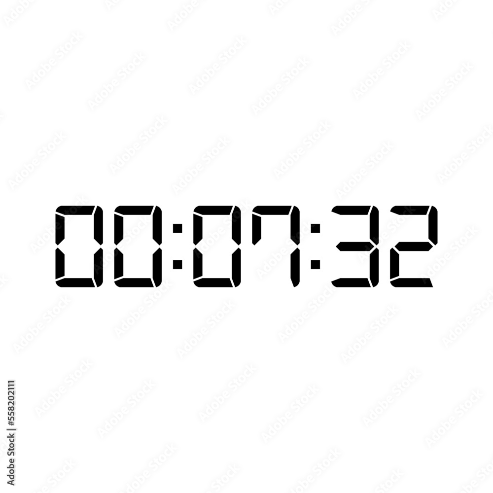 Digital clock icon vector design illustration. Digital clock icon vector design illustration.