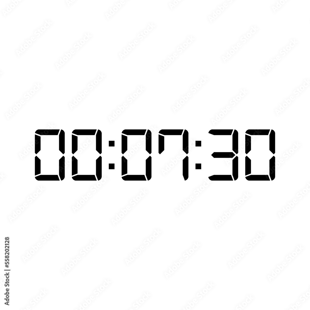 Digital clock icon vector design illustration. Digital clock icon vector design illustration.