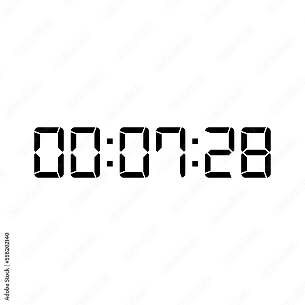 Digital clock icon vector design illustration. Digital clock icon vector design illustration.