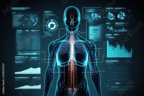 digital virtual screen for analytics Medical data , Medical technology concept stock photo Healthcare And Medicine, Doctor, Technology, Medical Exam, Medicine