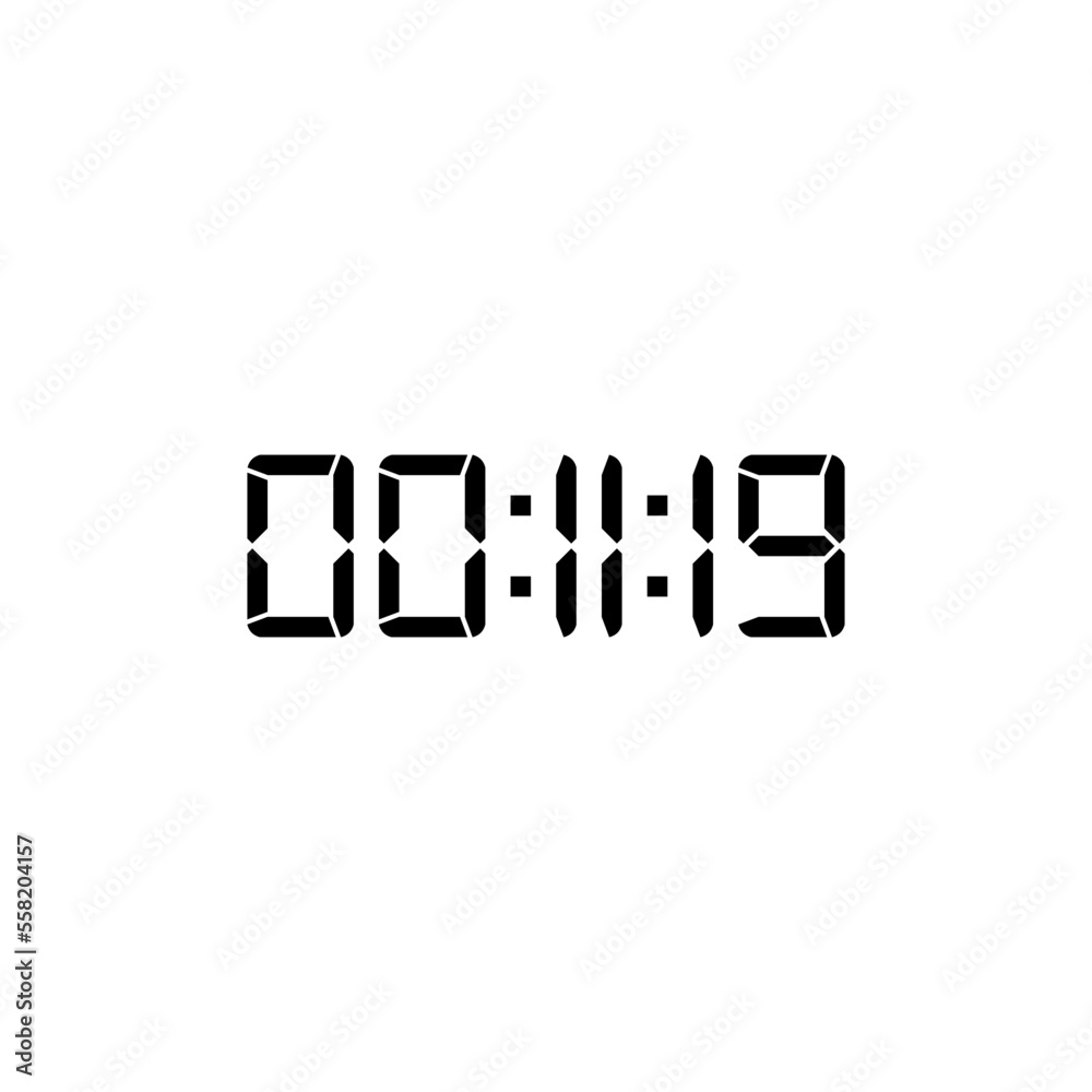 Digital clock icon vector design illustration. Digital clock icon vector design illustration.