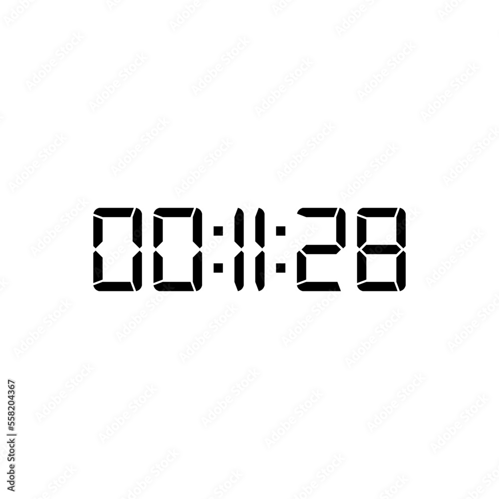 Digital clock icon vector design illustration. Digital clock icon vector design illustration.