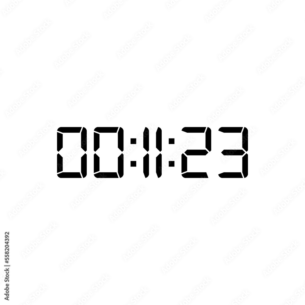 Digital clock icon vector design illustration. Digital clock icon vector design illustration.