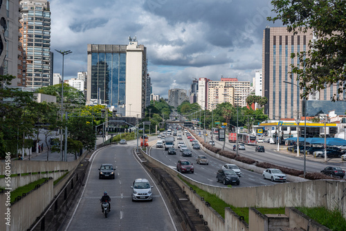 traffic in the city of Sao Paulo, Brazil