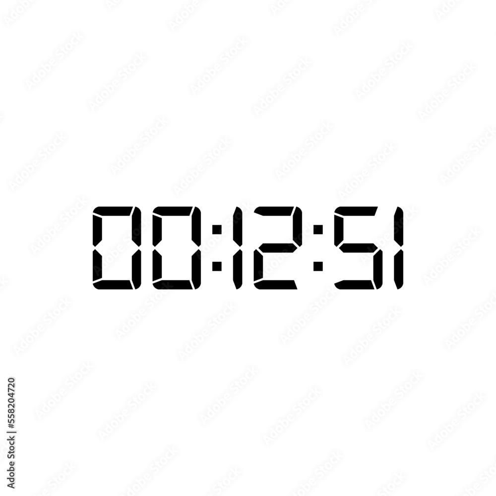 Digital clock icon vector design illustration.