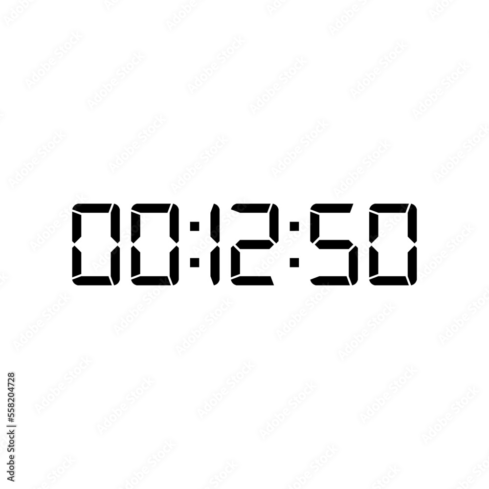 Digital clock icon vector design illustration. Digital clock icon vector design illustration.