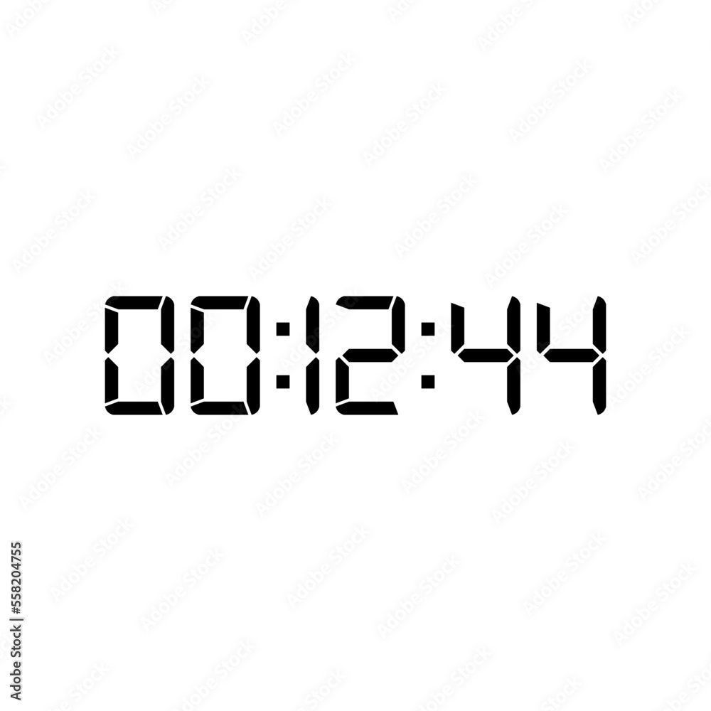 Digital clock icon vector design illustration. Digital clock icon vector design illustration.