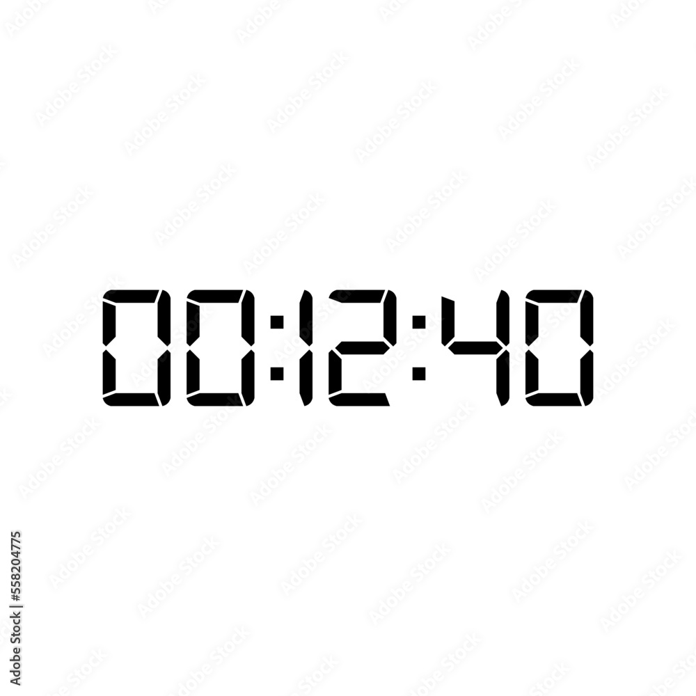 Digital clock icon vector design illustration. Digital clock icon vector design illustration.