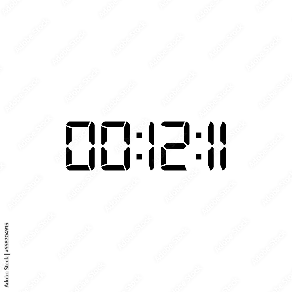 Digital clock icon vector design illustration. Digital clock icon vector design illustration.