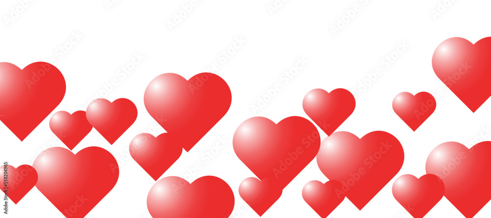 Happy Valentine Day design hearts on white background. Red hearts isolated on transparent background. Abstract banner background. You can use for Happy Birthday, Anniversary, party, Wedding etc. Happy Valentine Day design hearts on white background. Red hearts isolated on transparent background. Abstract banner background. You can use for Happy Birthday, Anniversary, party, Wedding etc.