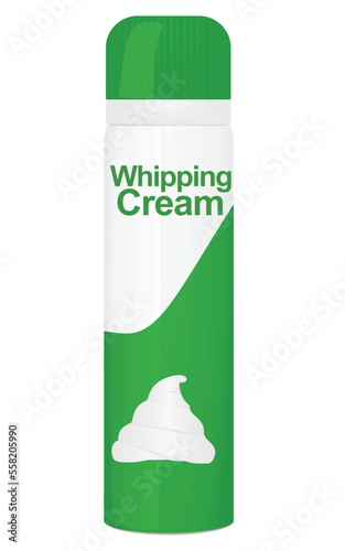 Whipping cream bottle. vector illustration