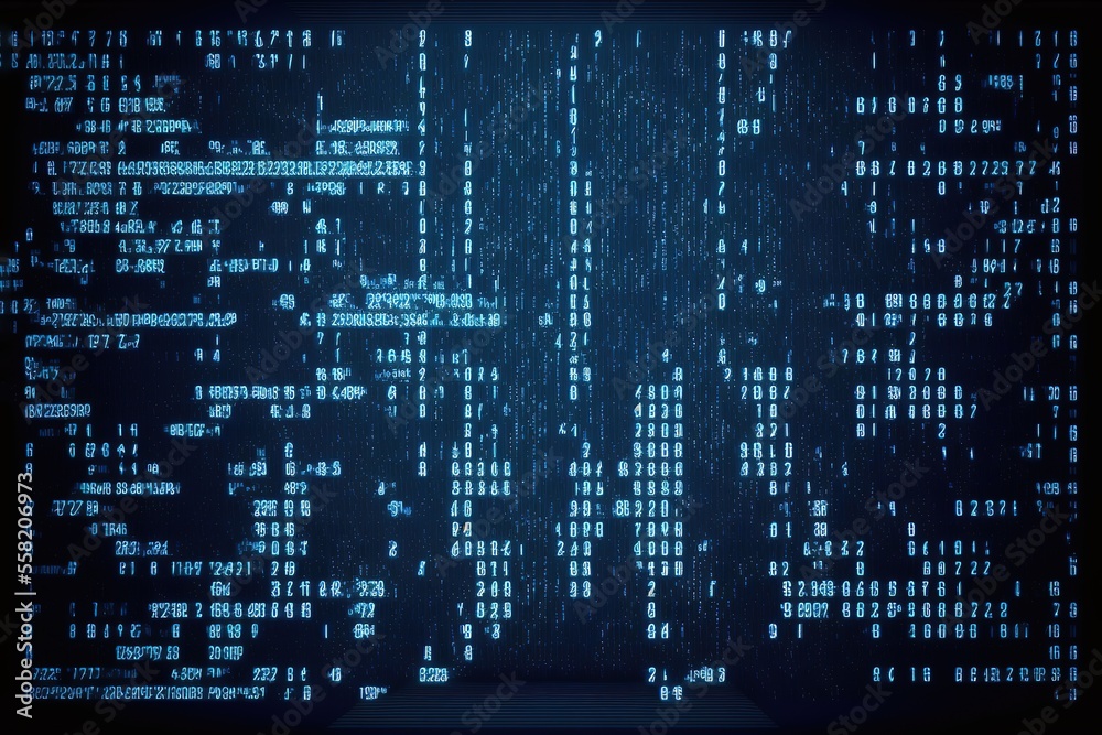 blue digital binary data on computer screen blue digital binary data on computer screen