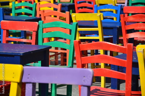 colorful chairs