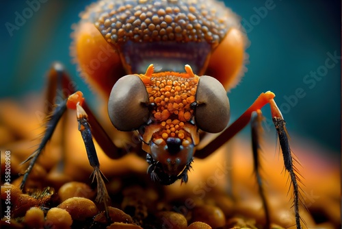 ant queen, mushrooms, ultra up-close, macro photography, insane quality, insane detail, larger than life, epic, heroic © Rarity Asset Club