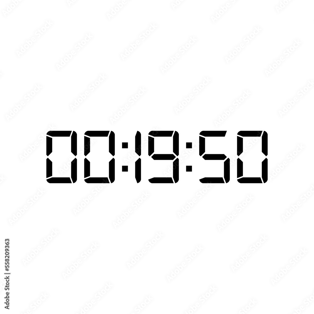 Digital clock icon vector design illustration. Digital clock icon vector design illustration.
