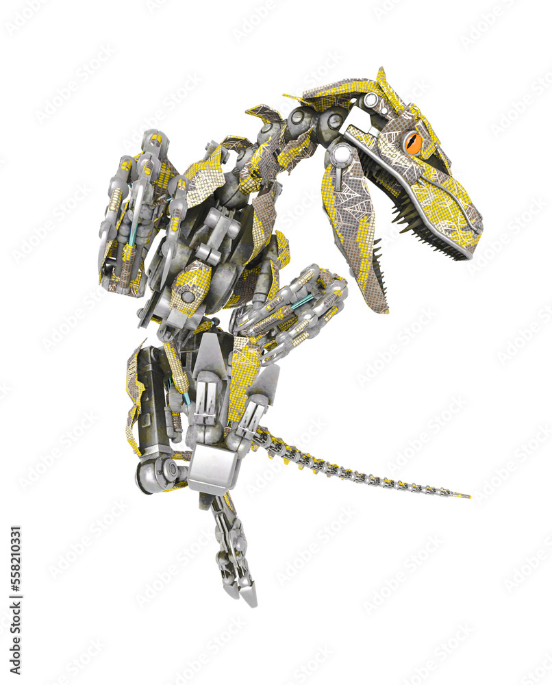 raptor in camouflage is attacking on white background raptor in camouflage is attacking on white background