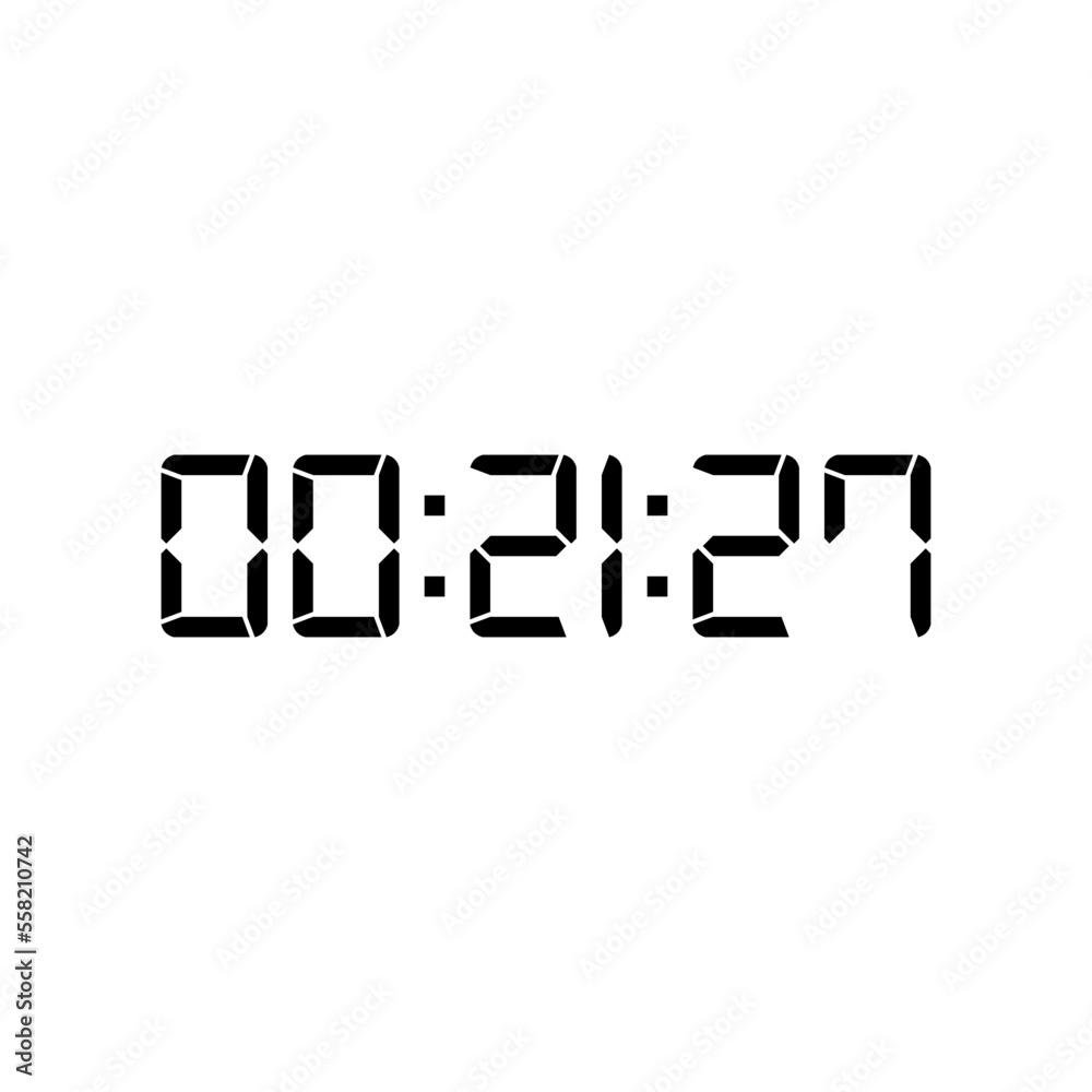 Digital clock icon vector design illustration. Digital clock icon vector design illustration.