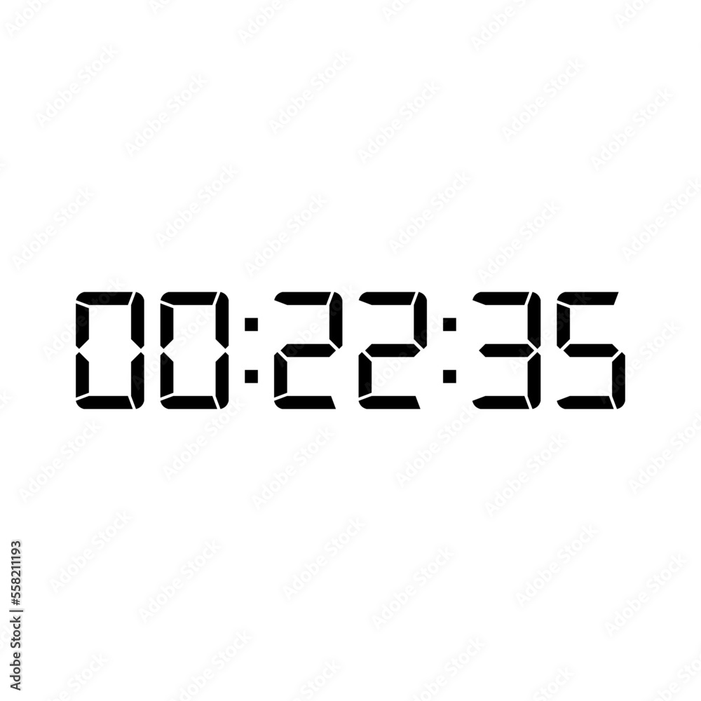 Digital clock icon vector design illustration. Digital clock icon vector design illustration.