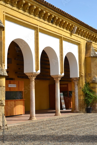 Arab arches and columns inside the mosque of Cordoba, 2020