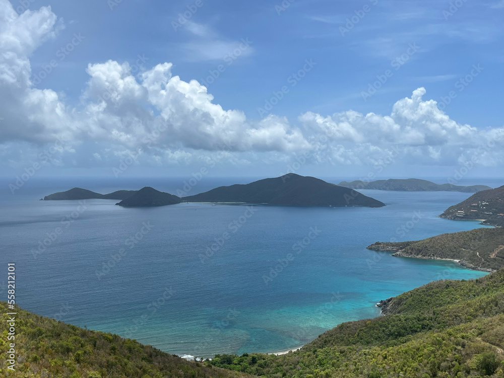 Scenic view on Caribbean island.