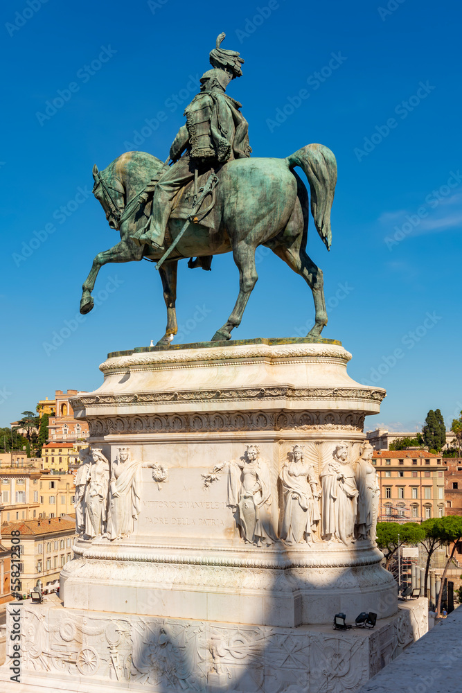 Vittorio Emmanuel II monument on Venice square in Rome, Italy