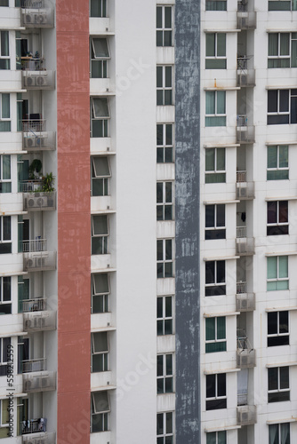 Aging High Rise Building Facade In South East Asia