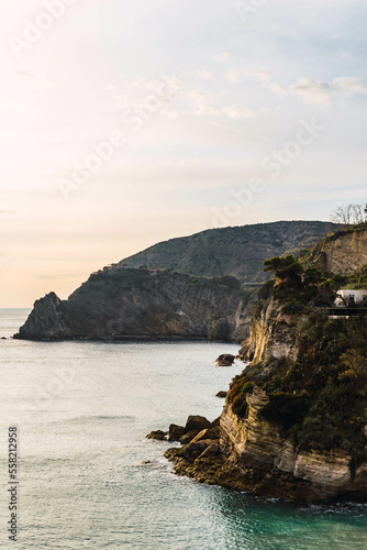 mountains off the coast of the island of ischia