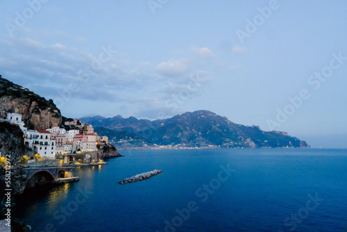 panoramic view of the town of the amalfi coast