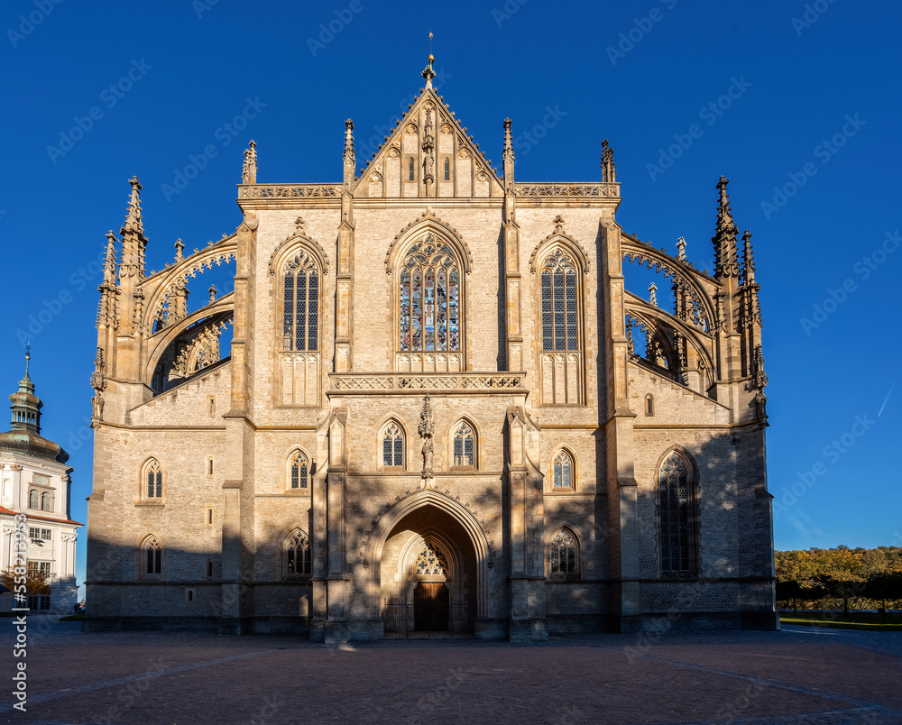 Famous Saint Barbara's Cathedral, Church, Czech: Chram svate Barbory, is a Roman Catholic church in Kutna Hora, Bohemia, UNESCO WORLD HERITAGE,Czech Republic, Europe