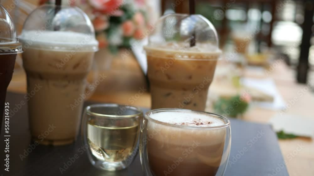 group of coffee cup and hot tea group of coffee cup and hot tea
