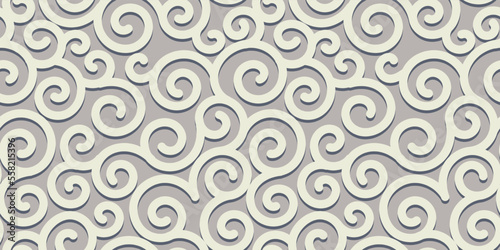 Curve lines vector seamless pattern