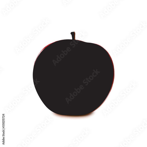 apple on black
